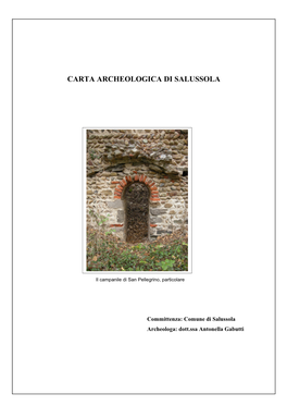 Carta Archeologica Di Salussola