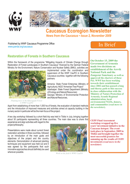 Caucasus Ecoregion Newsletter Iin Brief