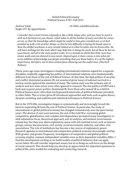 Global Political Economy Political Science 5781--Fall 2011