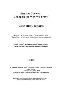 Case Study Reports