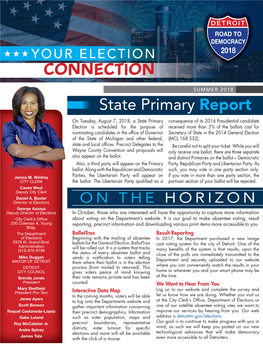 State Primary Report CONNECTION