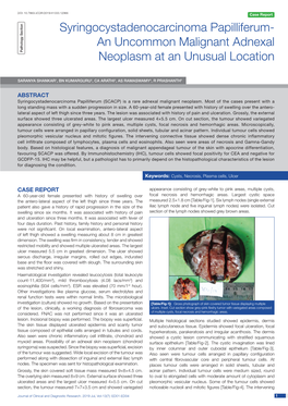 An Uncommon Malignant Adnexal Neoplasm at an Unusual Location