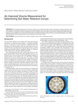 An Improved Volume Measurement for Determining Soil Water Retention Curves