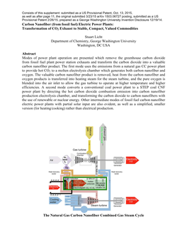 Arxiv Carbon Nanofiber Electric Power Plants Part 1