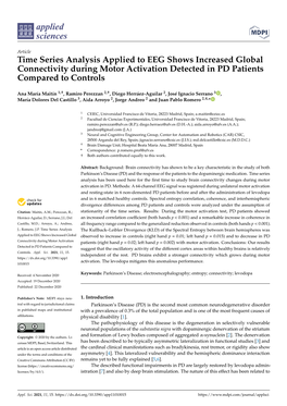 Time Series Analysis Applied to EEG Shows Increased Global Connectivity During Motor Activation Detected in PD Patients Compared to Controls