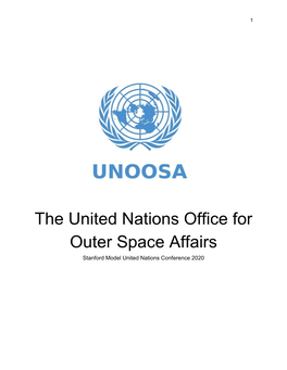 The United Nations Office for Outer Space Affairs Stanford Model United Nations Conference 2020