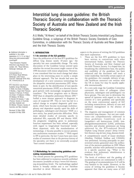 BTS Interstitial Lung Disease Guideline