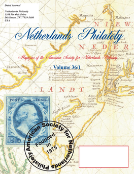 Magazine of the American Society for Netherlands Philately Volume 36/1