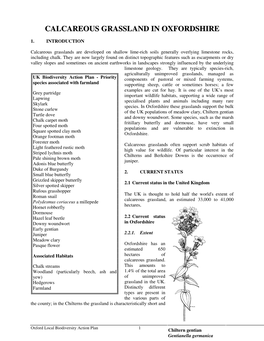 Lowland Calcareous Grassland