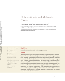 Diffuse Atomic and Molecular Clouds