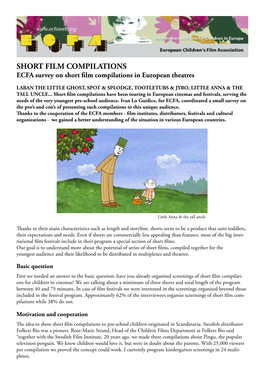 SHORT FILM COMPILATIONS ECFA Survey on Short Film Compilations in European Theatres