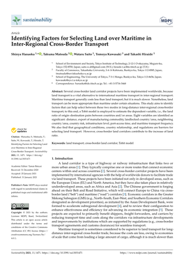 Identifying Factors for Selecting Land Over Maritime in Inter-Regional Cross-Border Transport