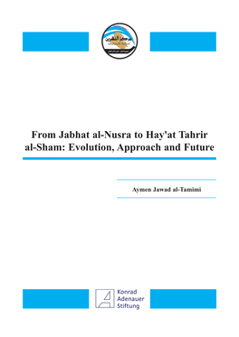 Hayat Tahrir Al-Sham", Perspectives Onterrorism, Vol 6, No 11 (2017)