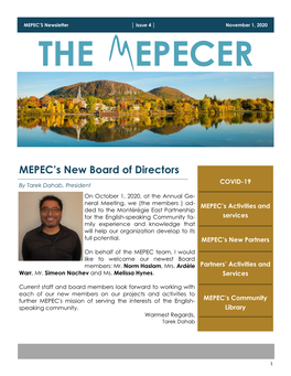 MEPEC's New Board of Directors