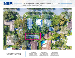 2915 Segovia Street, Coral Gables, FL 33134 Exclusive Listing