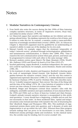 1 Modular Narratives in Contemporary Cinema