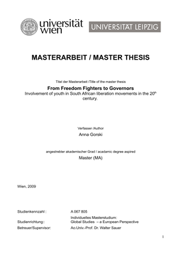 Masterarbeit / Master Thesis