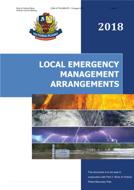 Local Emergency Management Arrangements