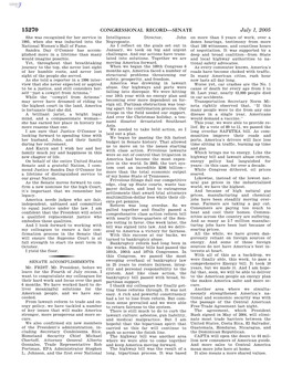 CONGRESSIONAL RECORD—SENATE July 1, 2005