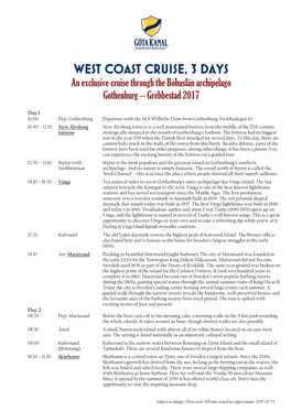 West Coast Cruise-GOT-3Days-2017