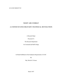 Night Air Combat