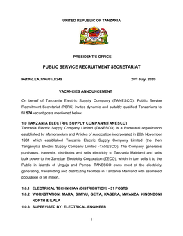 Public Service Recruitment Secretariat