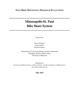 Nice Ride Minnesota Program Evaluation