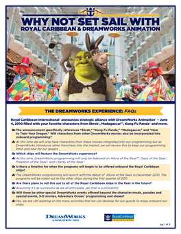 THE DREAMWORKS EXPERIENCE: Faqs