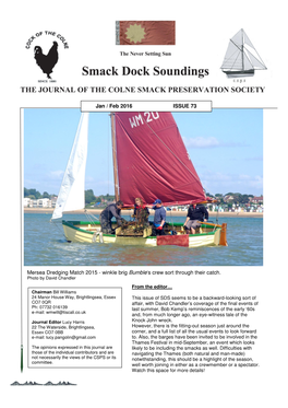 Smack Dock Soundings Mersea Dredging Match