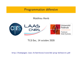 Programmation Défensive