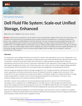 Dell Fluid File System: Scale-Out Unified Storage, Enhanced 2