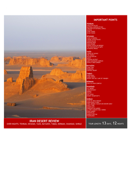 Iran Desert Review