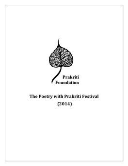 The Poetry with Prakriti Festival (2014)