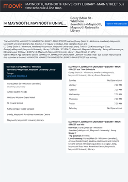 MAIN STREET Bus Time Schedule & Line Route