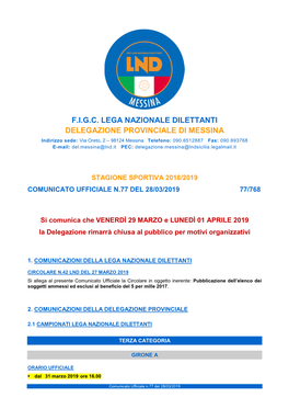 Figc Lega Nazionale Dilettanti Delegazione