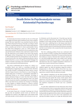 Death Drive in Psychoanalysis Versus Existential Psychotherapy