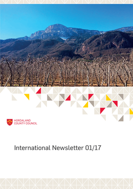 International Newsletter 01/17 Contents