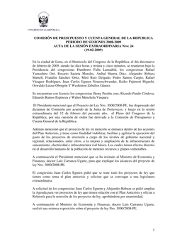 1 Comisión De Presupuesto Y Cuenta General De