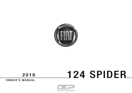 2019 FIAT 124 Spider Owner's Manual