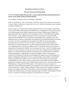 Sfn2015 Items of Interest