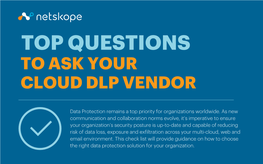 Top Questions to Ask Your Cloud Dlp Vendor