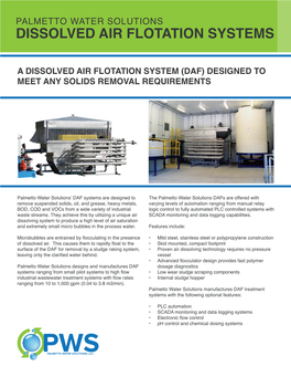 Dissolved Air Flotation Systems