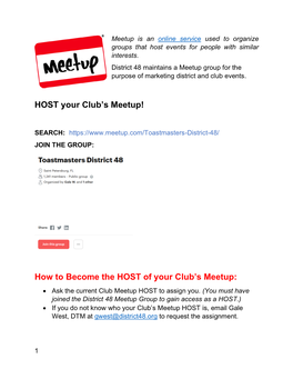 Meetup Tutorial