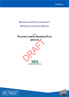 Policing London Business Plan 2012-15