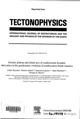 Oceanic Plateau and Island Arcs of Southwestern Ecuador: Their Place in the Geodynamic Evolution of Northwestern South America