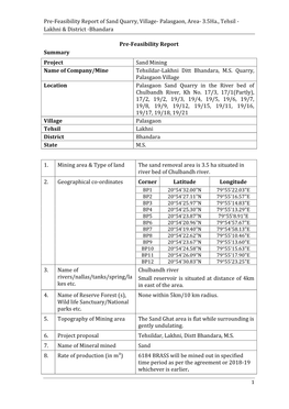 Palasgaon, Area- 3.5Ha., Tehsil - Lakhni & District -Bhandara