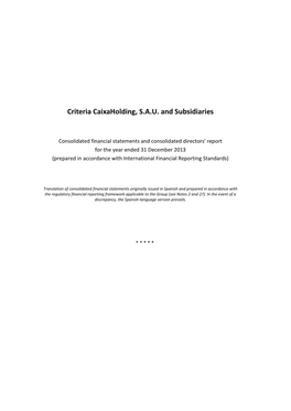 Consolidated Financial Statements and Consolidated