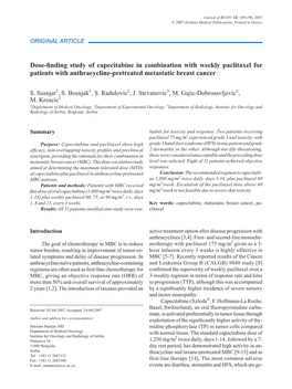 Dose-Finding Study of Capecitabine in Combination with Weekly Paclitaxel