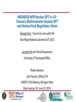 MADNESS-HFB Nuclear DFT in 3-D Toward a Multiresolution Nuclear