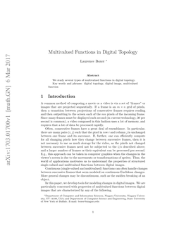 Multivalued Functions in Digital Topology, Journal of Mathematical Imaging and Vision 55 (3) (2016), 370-377